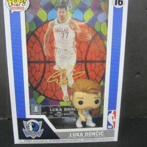 Luka Doncic signed Funko Pop! NBA Trading Card: Luka Doncic - Mosaic w/COA